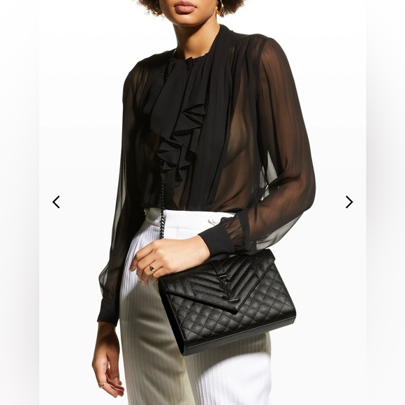 🌟SOLD🌟 NWT YSL Triquilt Black Envelope Bag - Picture 11 of 13